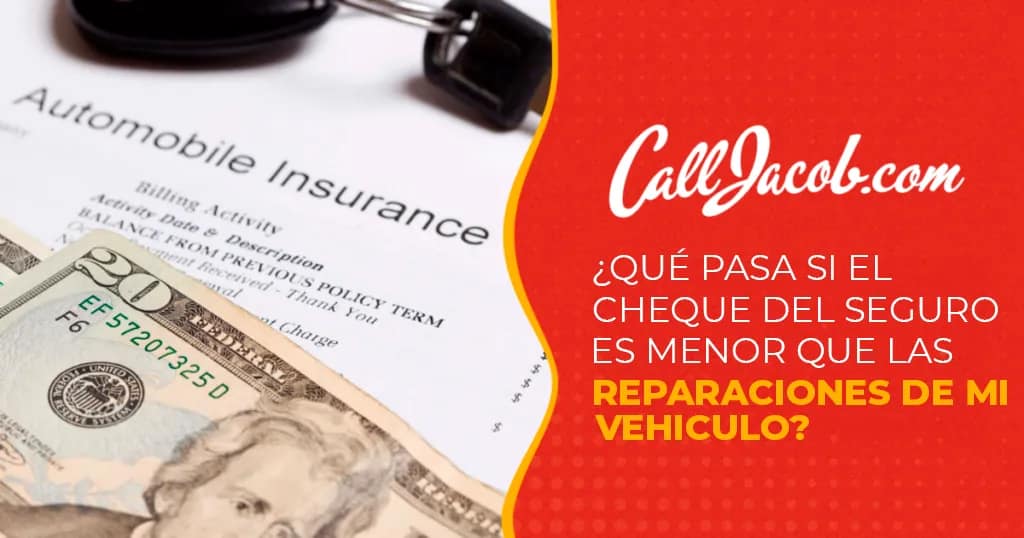 Cheque del seguro menor que las reparaciones